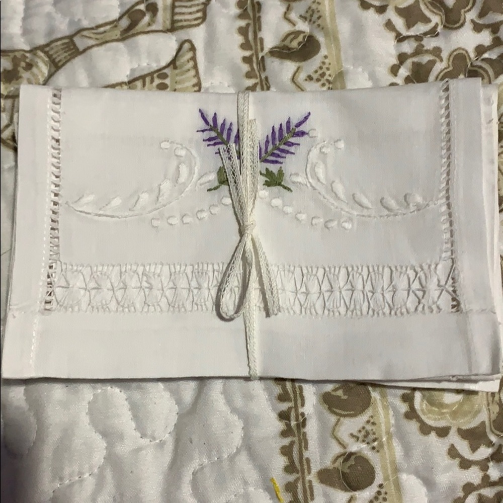 New Irish linen tea napkins. Bundle of 6.